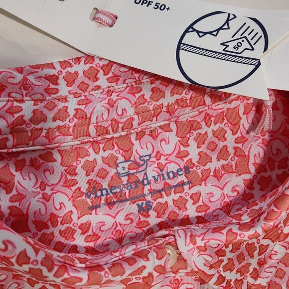 Vineyard Vines NWT Sankaty Striped‎ Margo Dress XS Pink White Long Sleeve UPF 50 - Picture 4 of 9